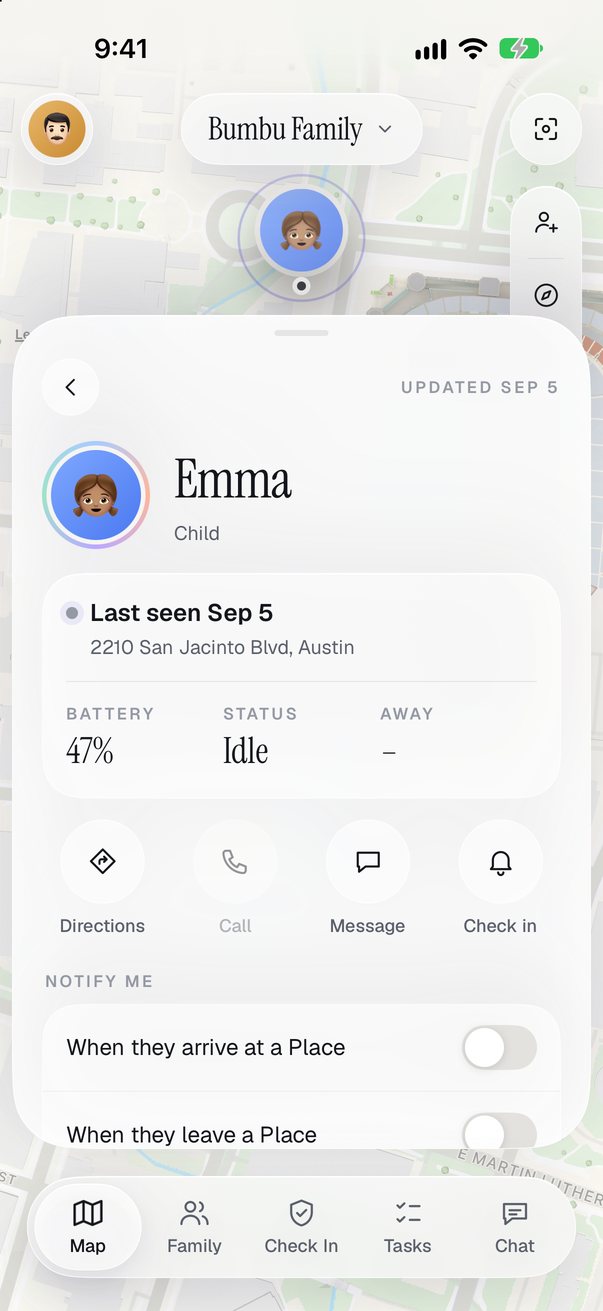 A person’s detail screen